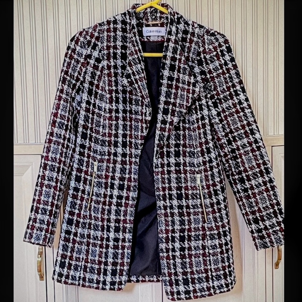 Calvin Klein Tweed Blazer Jacket NWOT